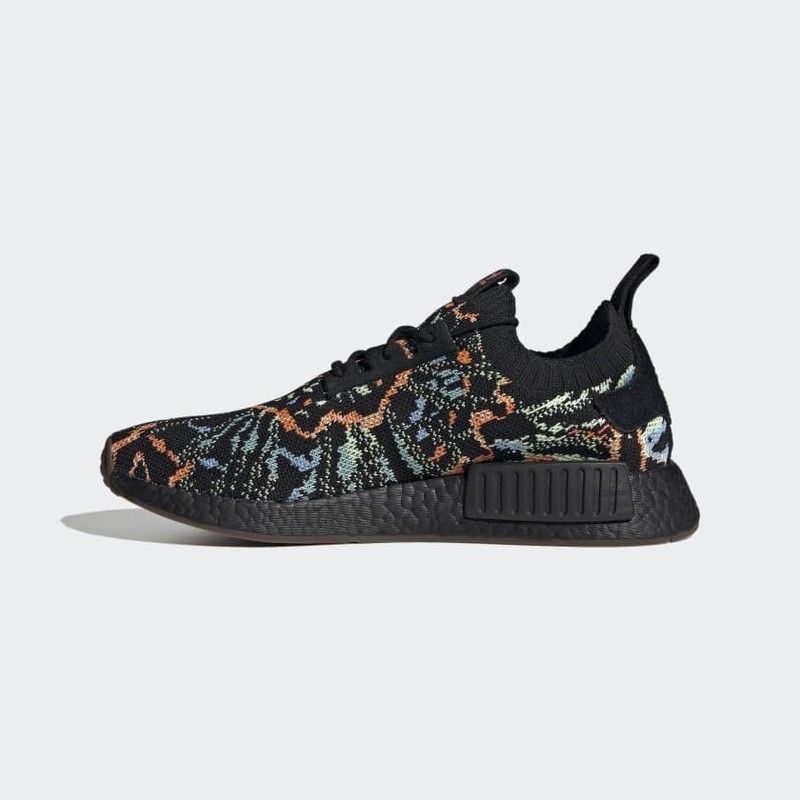 Adidas nmd r1 pk core black 2024 &amp white orange